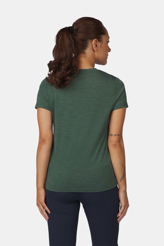 Ayacucho Midweight Merino T-Shirt Dames dark green