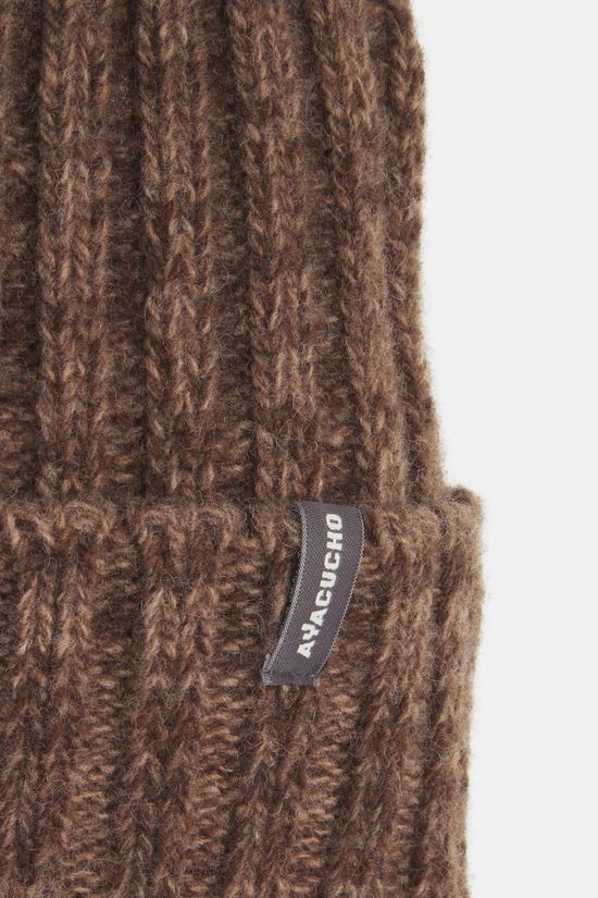Ayacucho Adventure Ribbed Beanie Muts dark brown