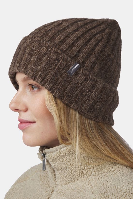 Ayacucho Adventure Ribbed Beanie Muts dark brown