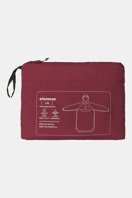 Ayacucho Adventure Poncho II dark red