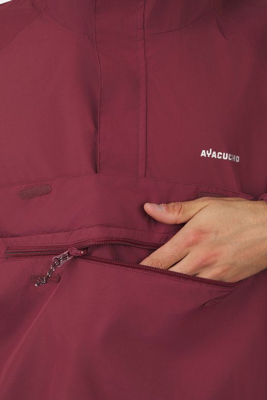 Ayacucho Adventure Poncho II dark red