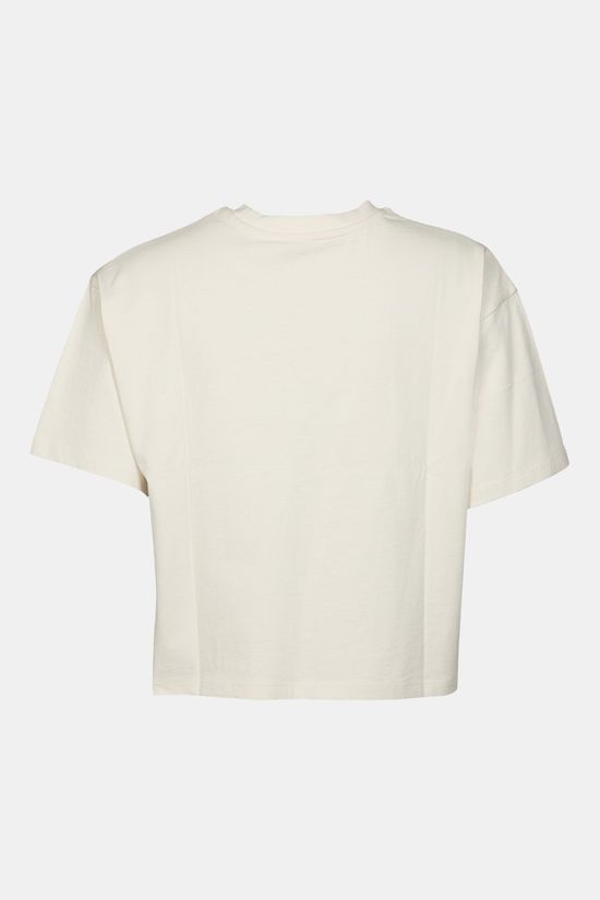 Ayacucho Cropped Mini Embroidery Tee Dames Ivory