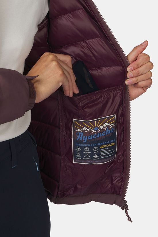 Ayacucho Adventure Lightweight Down Hoody Jas Dames Egg Plant