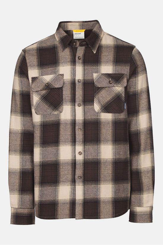 Ayacucho Timber Heavy Flannel Check Longsleeve Overhemd Brown/Ecru