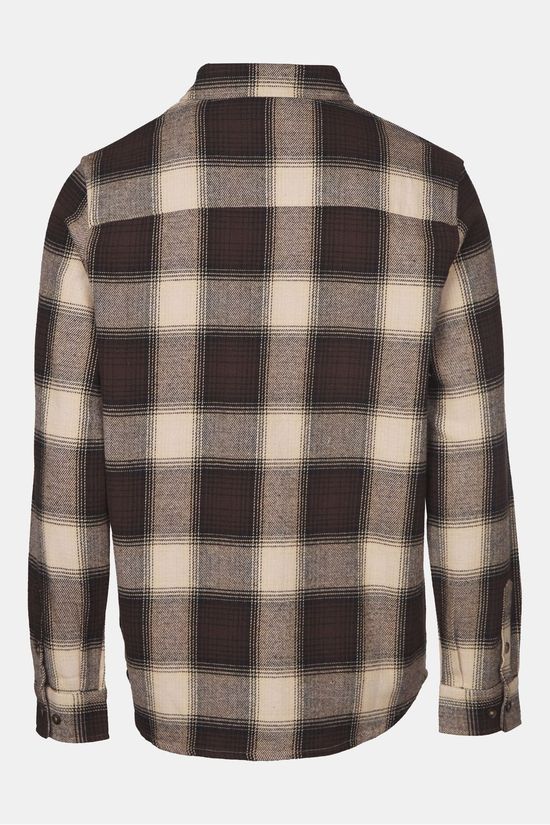 Ayacucho Timber Heavy Flannel Check Longsleeve Overhemd Brown/Ecru