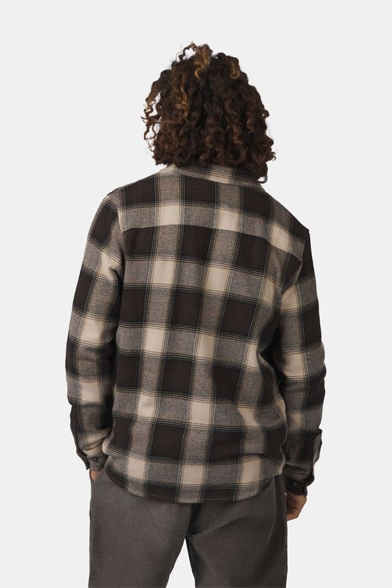 Ayacucho Timber Heavy Flannel Check Longsleeve Overhemd Brown/Ecru