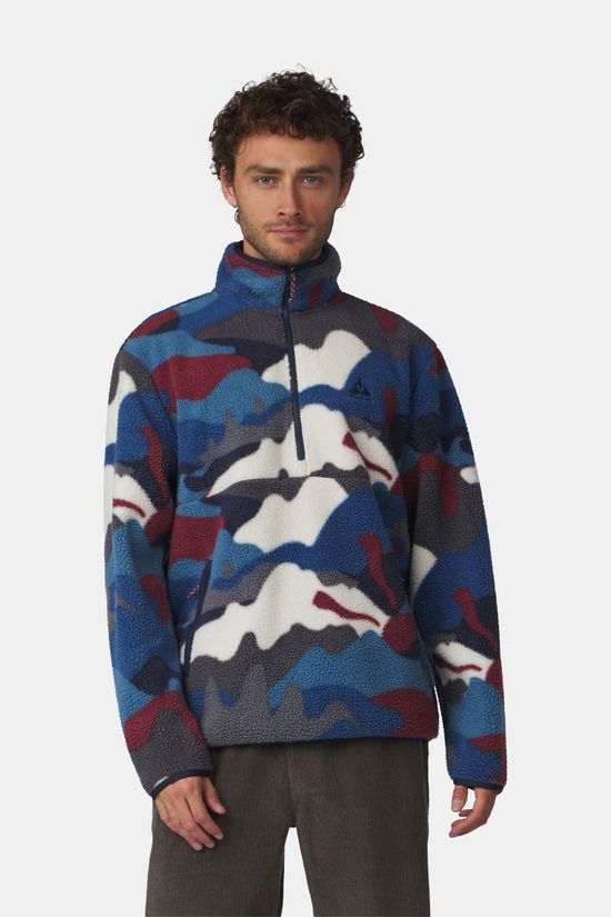 Ayacucho Hemlock HZ Fleecetrui Heren Navy Blue/Patterned