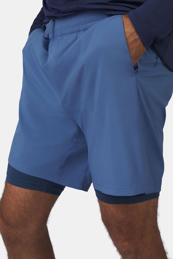 Ayacucho Rio 2-in-1 Hardloopbroekje Heren met Binnenbroek mid blue