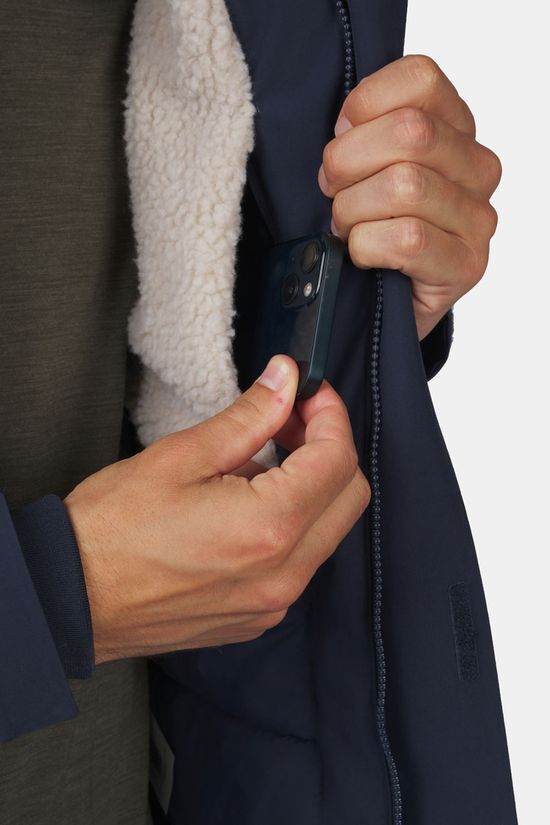 Ayacucho Drake Gevoerde Winterjas Navy Blue