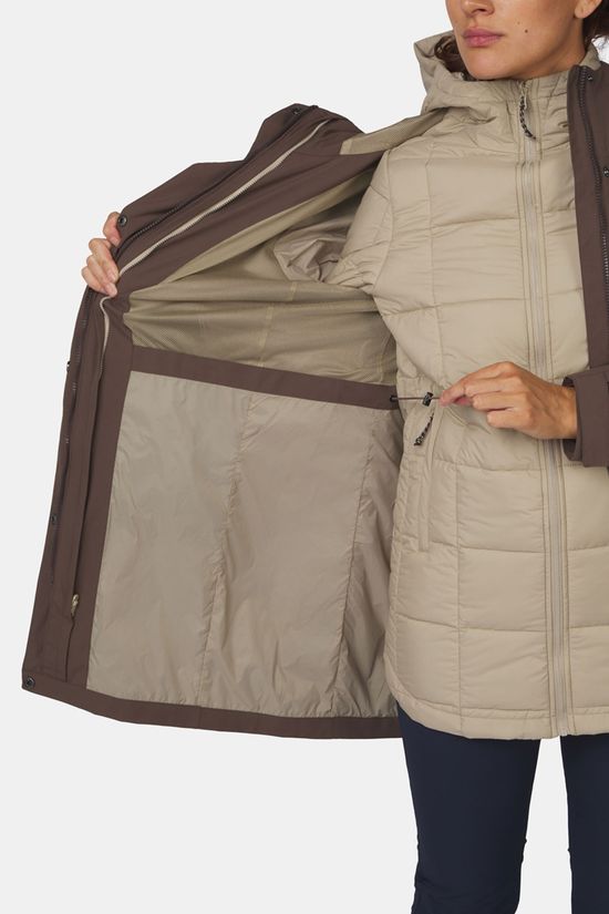 Ayacucho Willow 3-In-1 Jas Dames Dark Brown/Beige