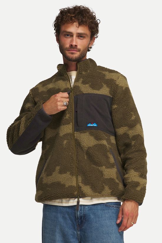 KAVU Wayside Sherpa Fleecevest dark khaki/mid khaki