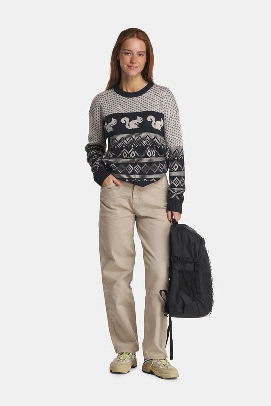 KAVU Wood Valley Gebreide Trui Dames black/white