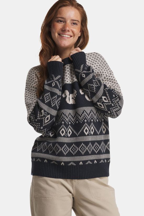 KAVU Wood Valley Gebreide Trui Dames black/white