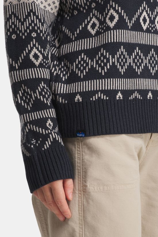 KAVU Wood Valley Gebreide Trui Dames black/white