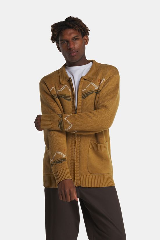 KAVU Jeffery Gebreid Vest Heren Geel