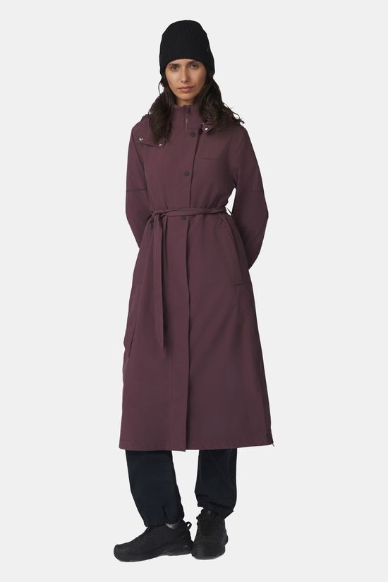 Ayacucho Canopy Trench Coat Regenparka Dames Egg Plant