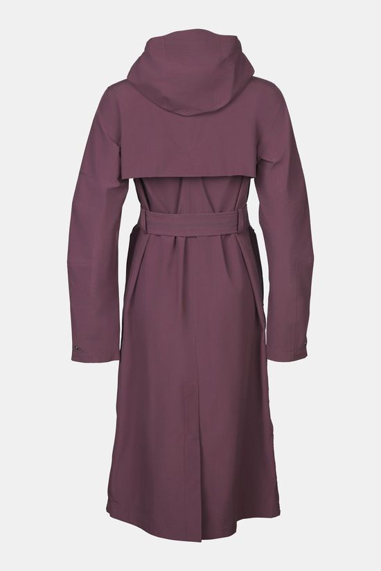 Ayacucho Canopy Trench Coat Regenparka Dames Egg Plant