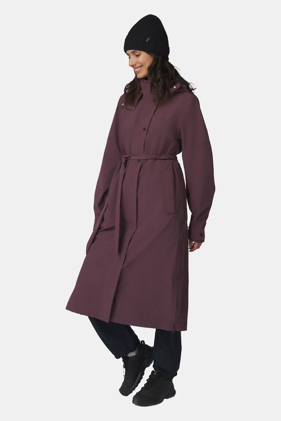 Ayacucho Canopy Trench Coat Regenparka Dames Egg Plant