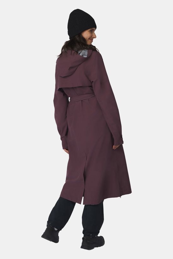 Ayacucho Canopy Trench Coat Regenparka Dames Egg Plant