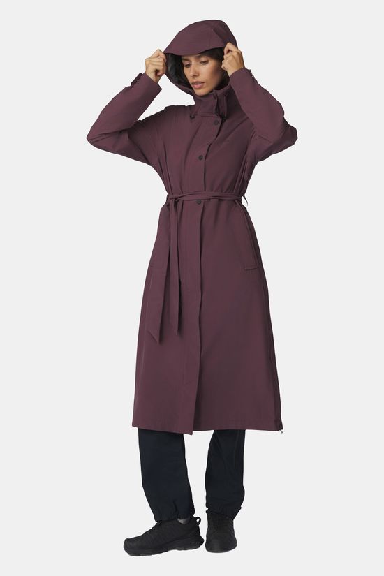 Ayacucho Canopy Trench Coat Regenparka Dames Egg Plant