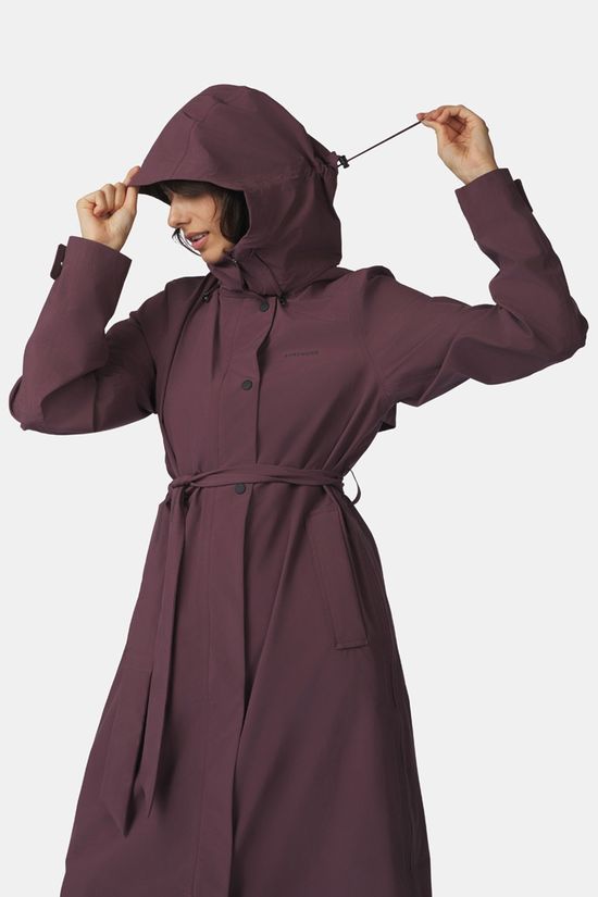 Ayacucho Canopy Trench Coat Regenparka Dames Egg Plant