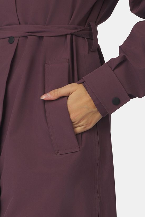 Ayacucho Canopy Trench Coat Regenparka Dames Egg Plant