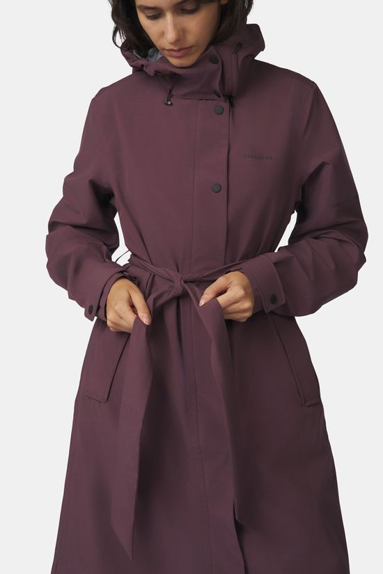 Ayacucho Canopy Trench Coat Regenparka Dames Egg Plant