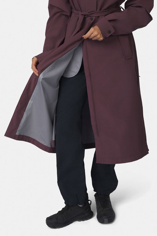 Ayacucho Canopy Trench Coat Regenparka Dames Egg Plant