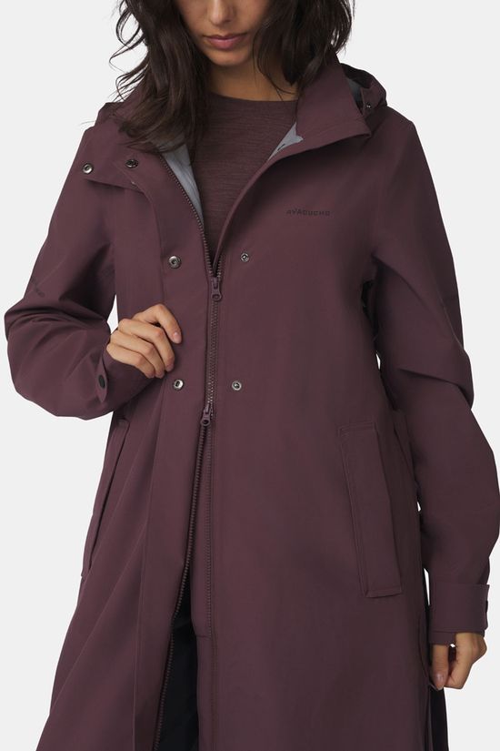 Ayacucho Canopy Trench Coat Regenparka Dames Egg Plant