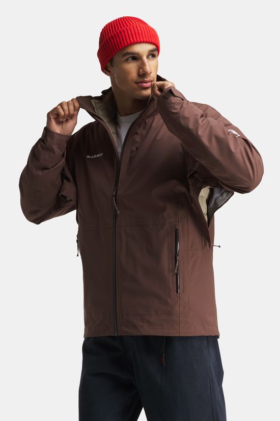 Mammut Linard Guide 3-in-1 Hardshell Regenjas Dark Brown/Beige