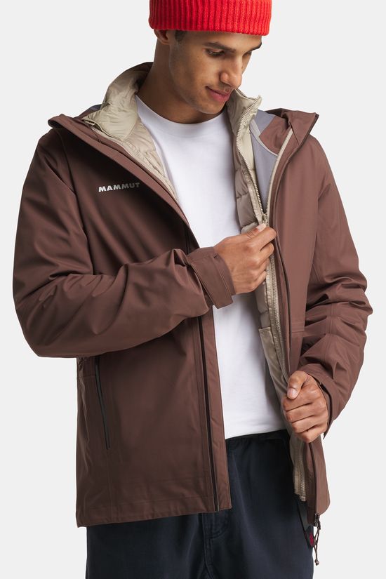 Mammut Linard Guide 3-in-1 Hardshell Regenjas Dark Brown/Beige