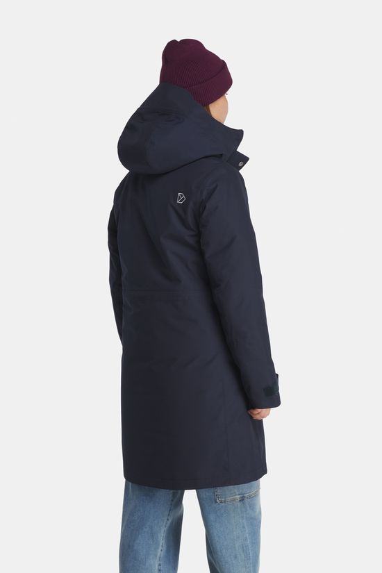 Didriksons Ava Wms Parka Gevoerde Jas Dames dark blue