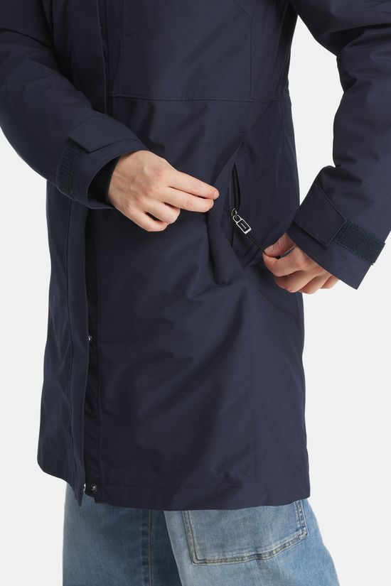 Didriksons Ava Wms Parka Gevoerde Jas Dames dark blue