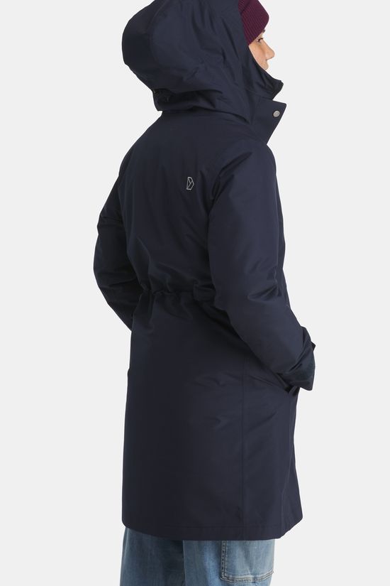 Didriksons Ava Wms Parka Gevoerde Jas Dames dark blue