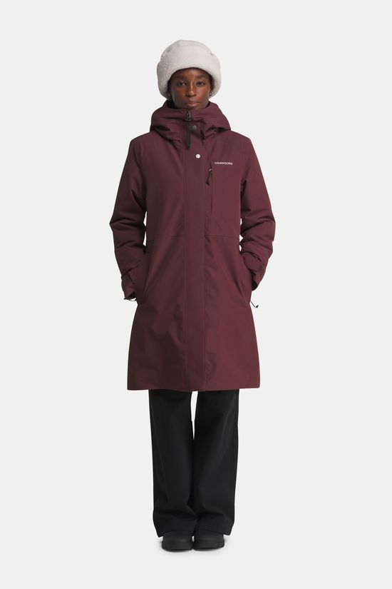 Didriksons Ava Wms Parka Gevoerde Jas Dames Rood
