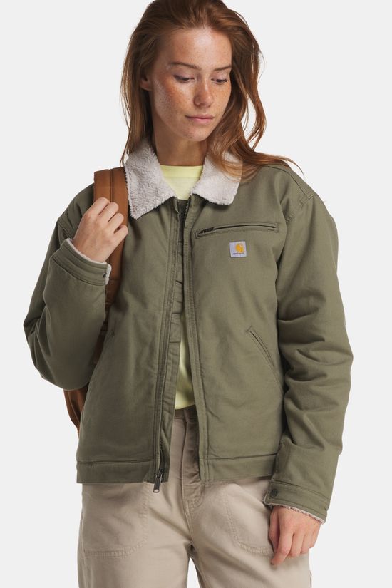 Carhartt Detroit Gevoerde Jas Dames Olive Green