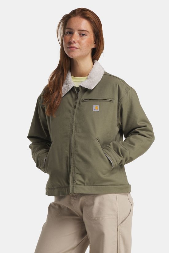 Carhartt Detroit Gevoerde Jas Dames Olive Green