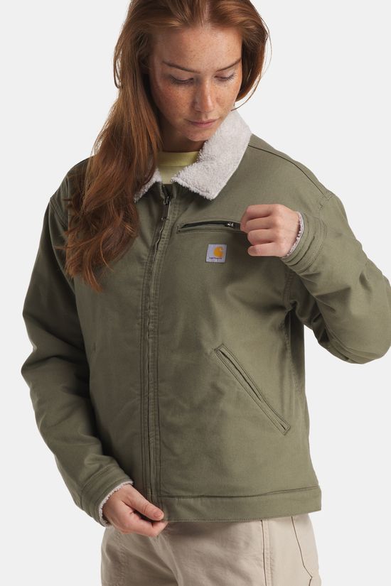 Carhartt Detroit Gevoerde Jas Dames Olive Green