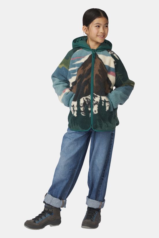 Ayacucho Oeliz Omkeerbare Fleece Jas Kind Green/Patterned