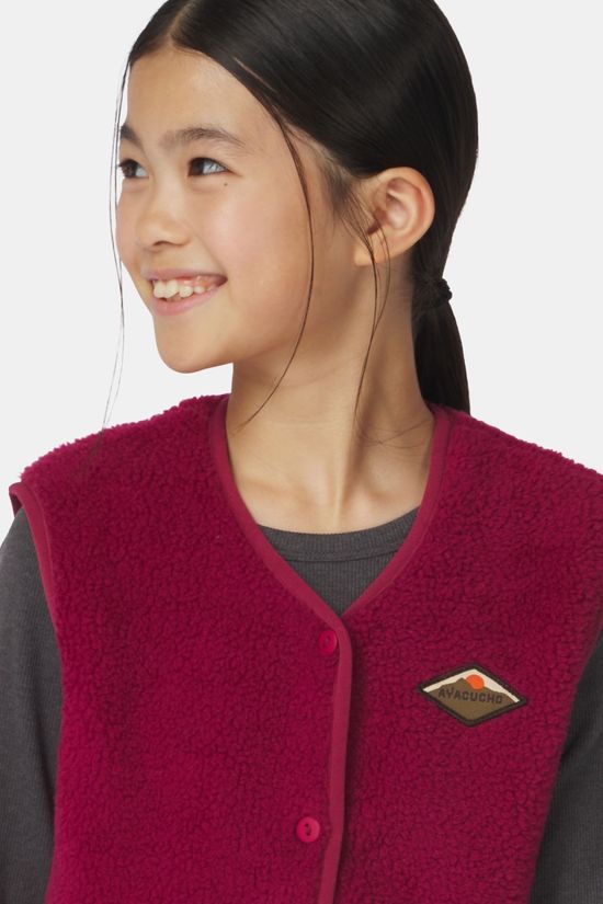 Ayacucho Fleece Oma Pe Bodyarmer Kind dark red