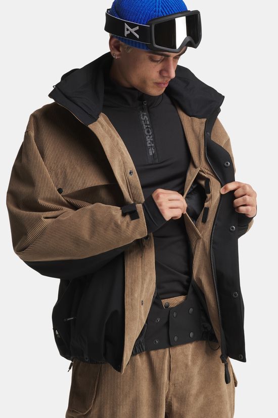 Protest PRTdalwood Ski-Jas Sand Brown/Black