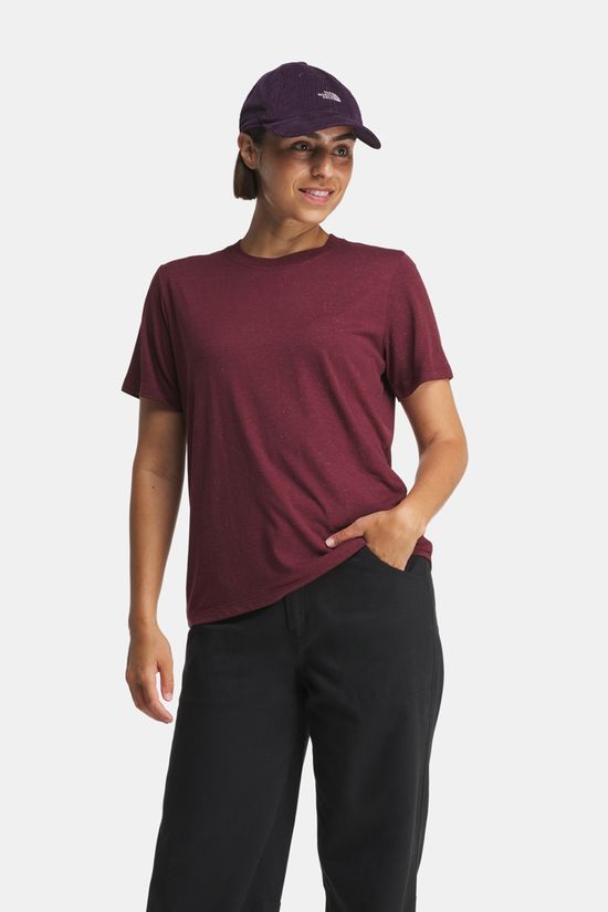 Buitenmens Buitenmens Denimcel T-Shirt Dames Egg Plant