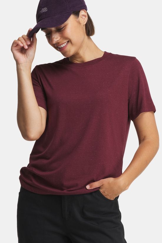 Buitenmens Buitenmens Denimcel T-Shirt Dames Egg Plant