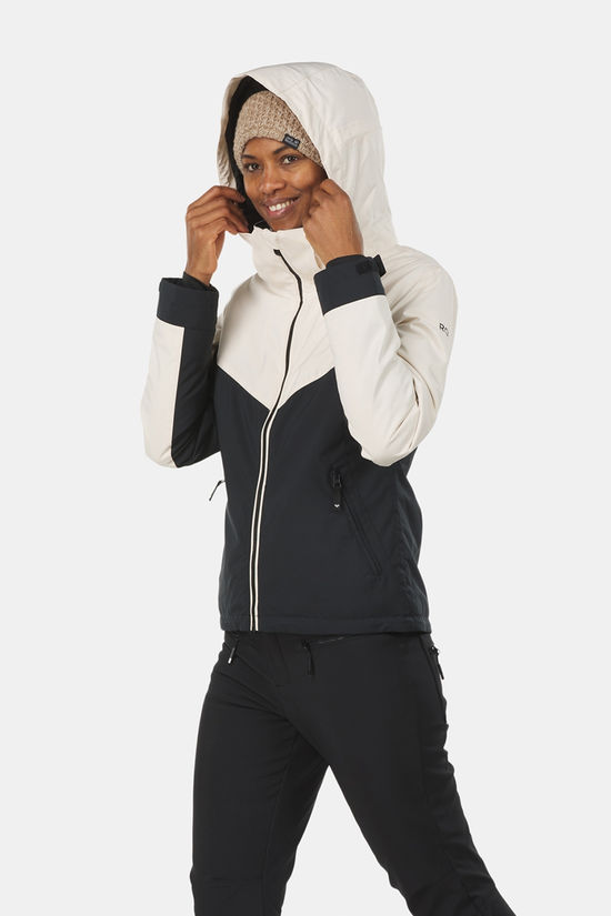 Roxy Free Jet Block Jk Ski-Jas Dames Off White/Black