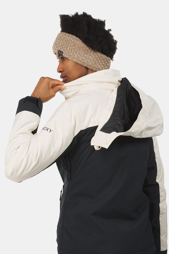 Roxy Free Jet Block Jk Ski-Jas Dames Off White/Black
