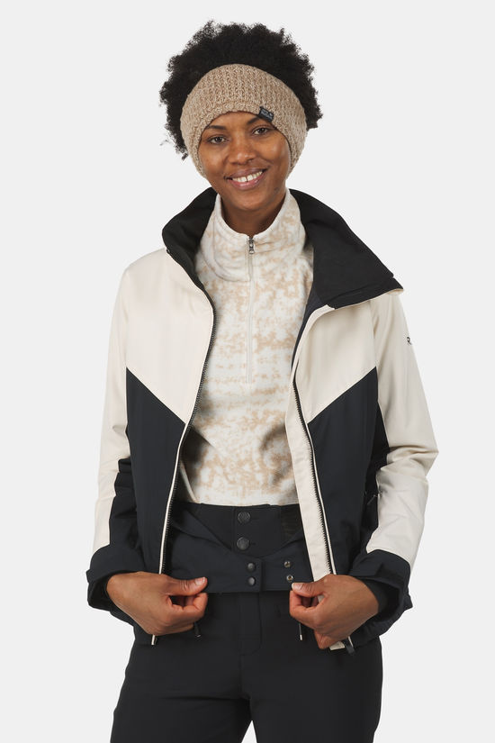 Roxy Free Jet Block Jk Ski-Jas Dames Off White/Black