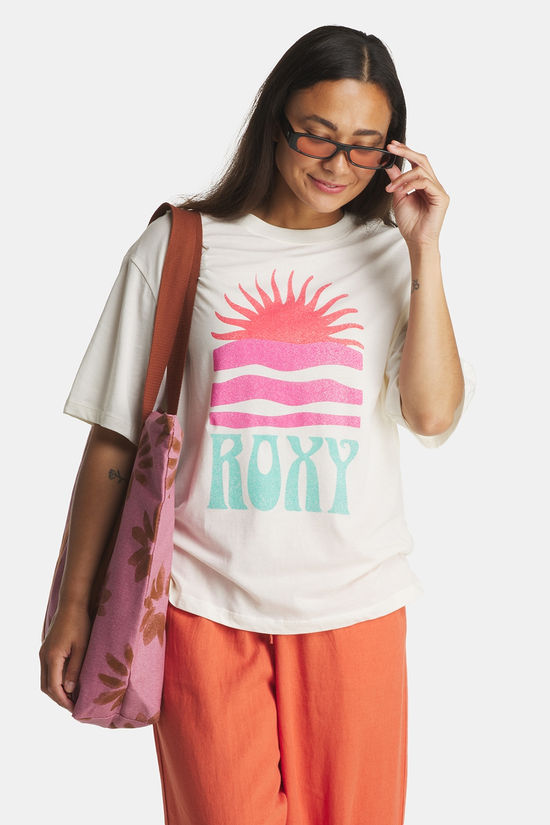 Roxy Hangloose Poster T-Shirt Dames white