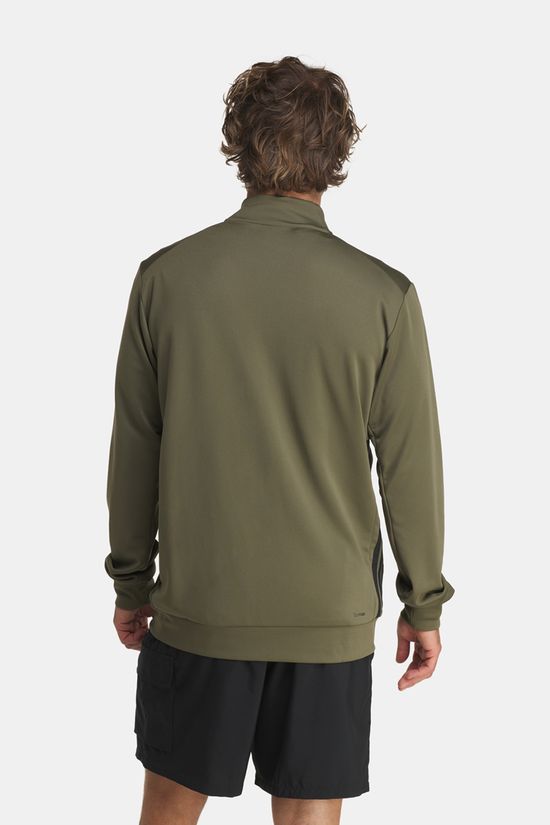 adidas The Workout Essentials All-Set 3-Stripes Knit Track Top Olive Green