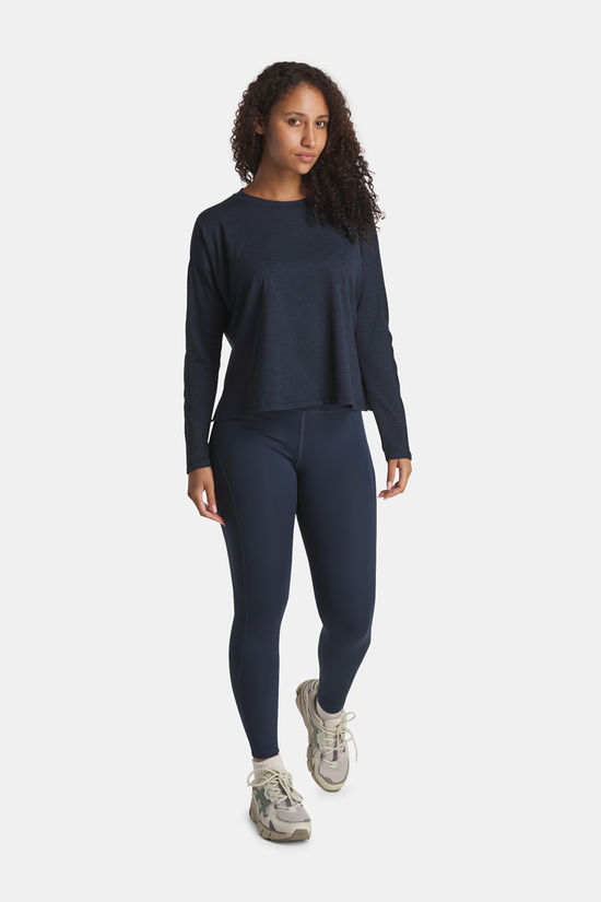 Girlfriend Collective Reset Loose Long Sleeve Tee Dames dark blue