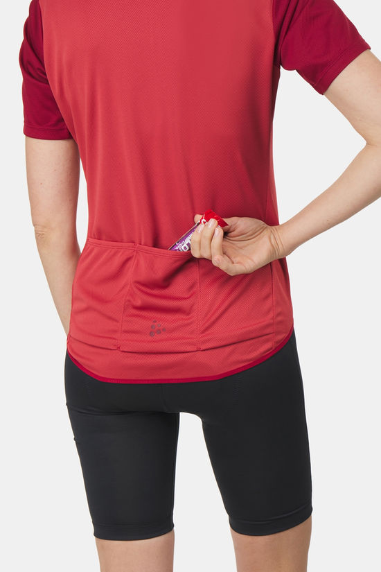 Craft Core Endur Logo Jersey Fietsshirt Dames red